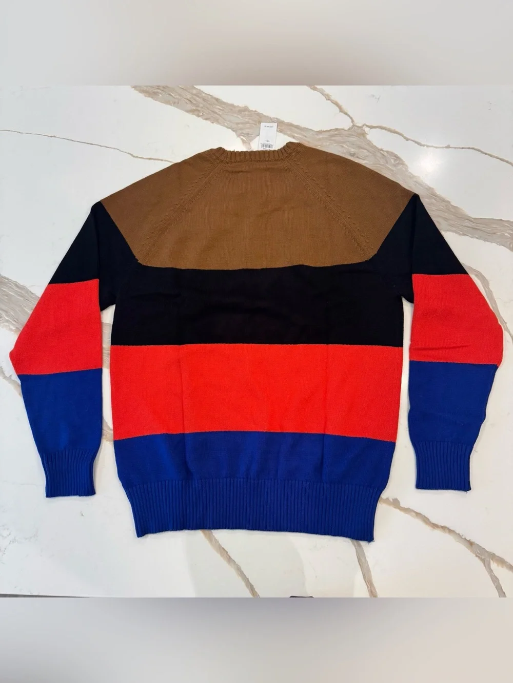 American Eagle NWT Men’s Large Colorblock Crewneck Sweater 100% Cotton Striped